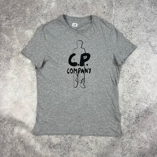 CP Company Grey Logo T-Shirt XL 21.5”