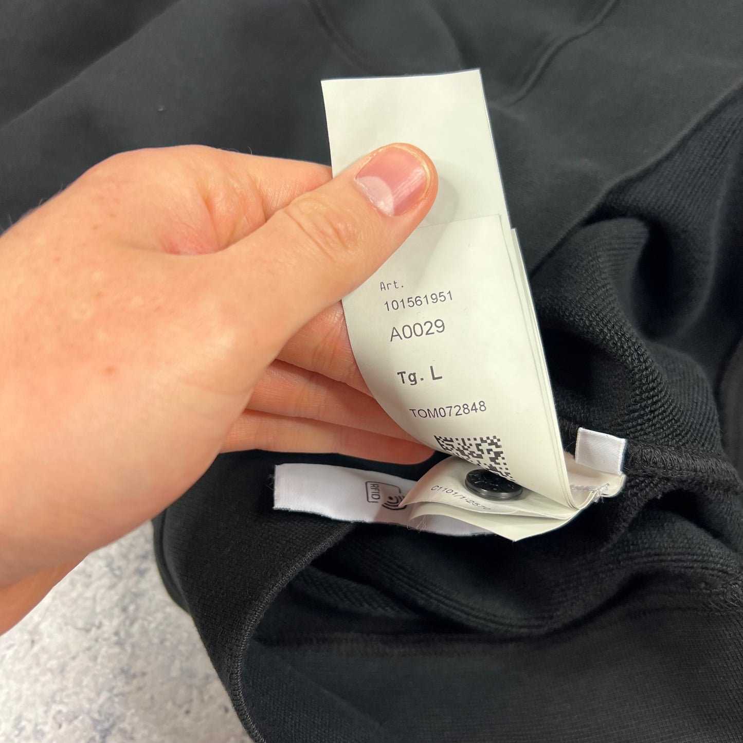 Stone Island Black Quarter Zip Sweatshirt Large 23” BNWT