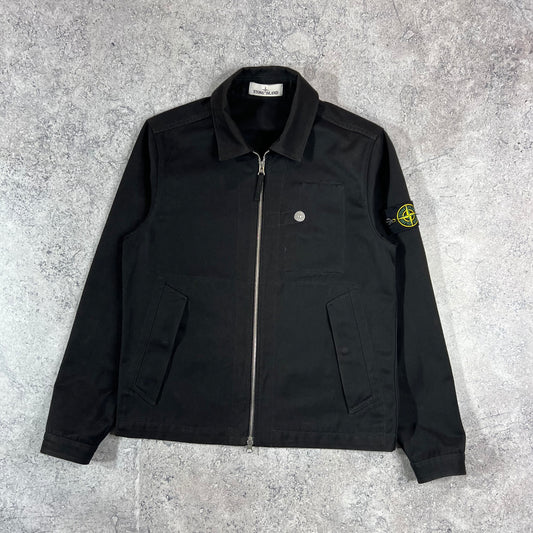 Stone Island Black Workwear Gabardine Jacket Small 21”