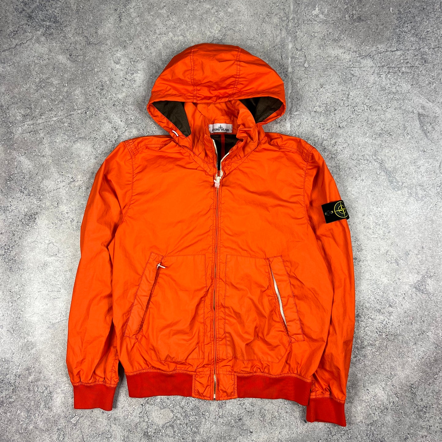 Stone Island Orange Membrana Jacket Large 23”