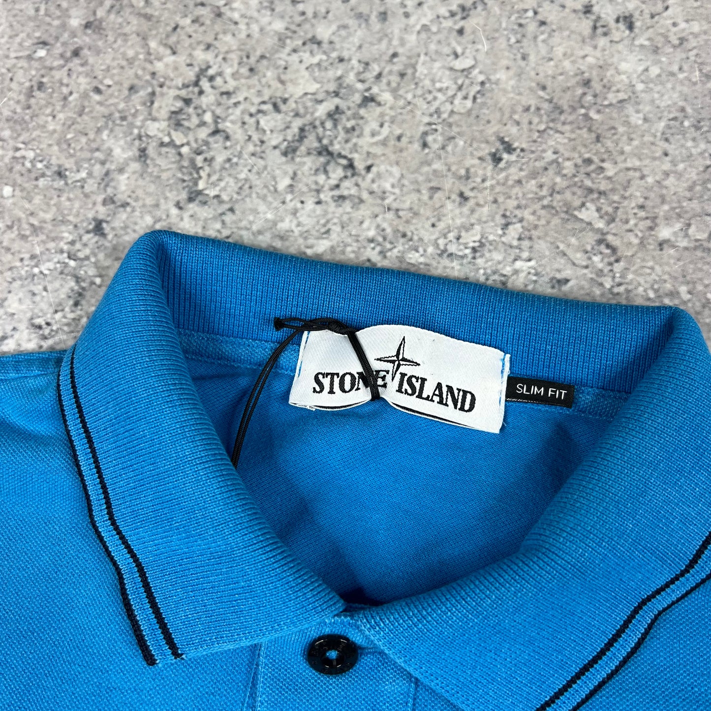 Stone Island Blue Polo Shirt Medium 19.5”