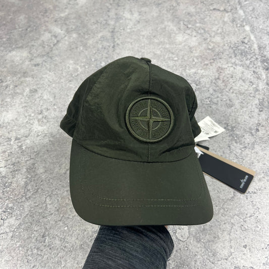 Stone Island Khaki Nylon Metal Cap Large BNWT