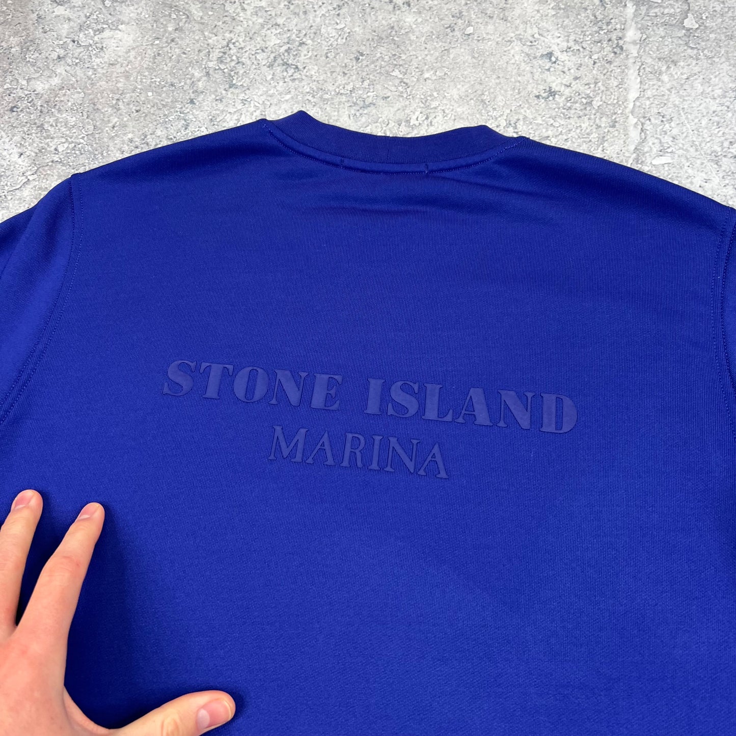 Stone Island Marina Blue Sweatshirt Medium 21.25”