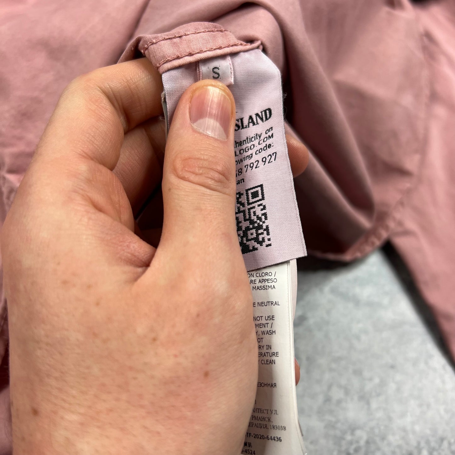 Stone Island Pink Garment Dyed Overshirt Small 22”