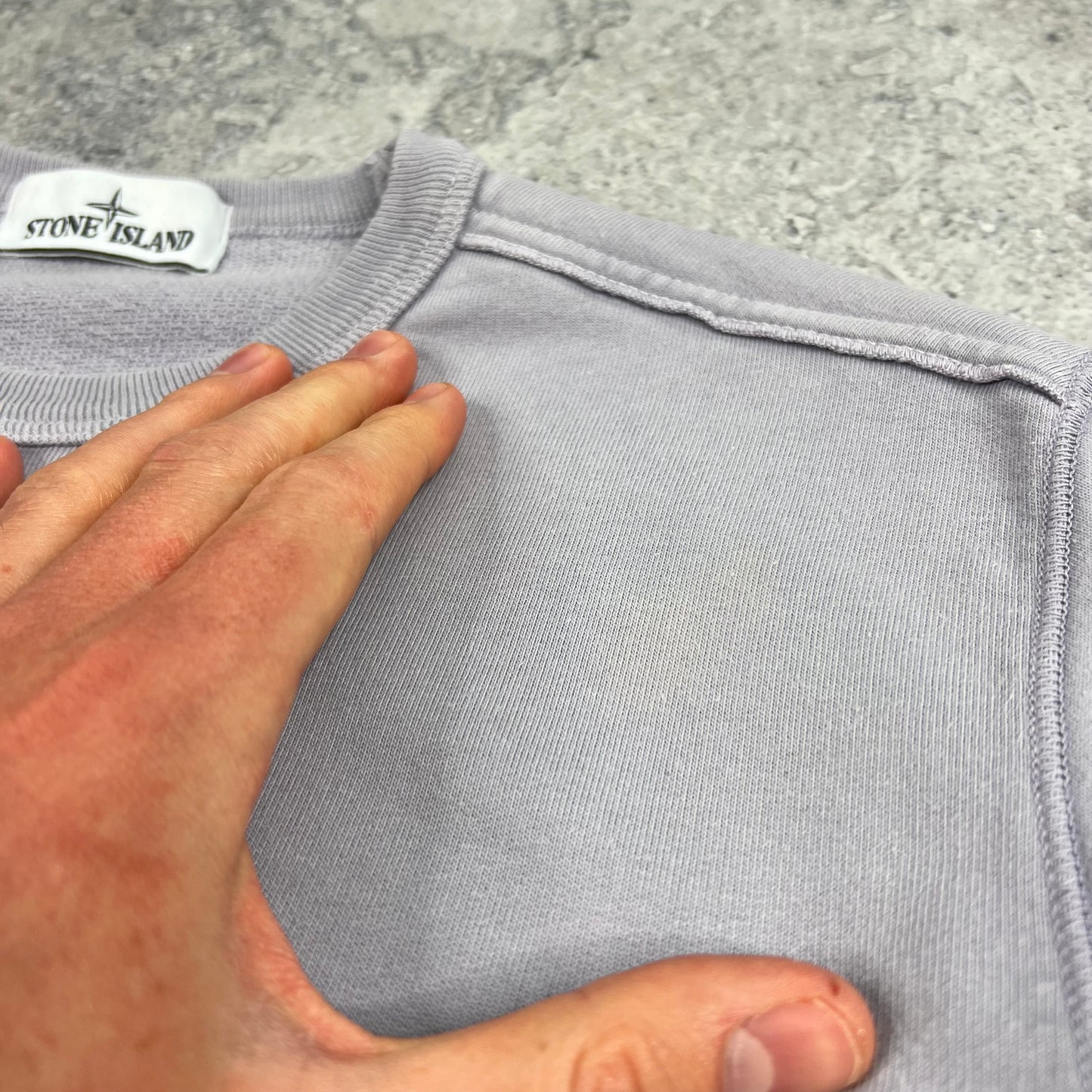 Stone Island Lilac Sweatshirt Medium 20.5”
