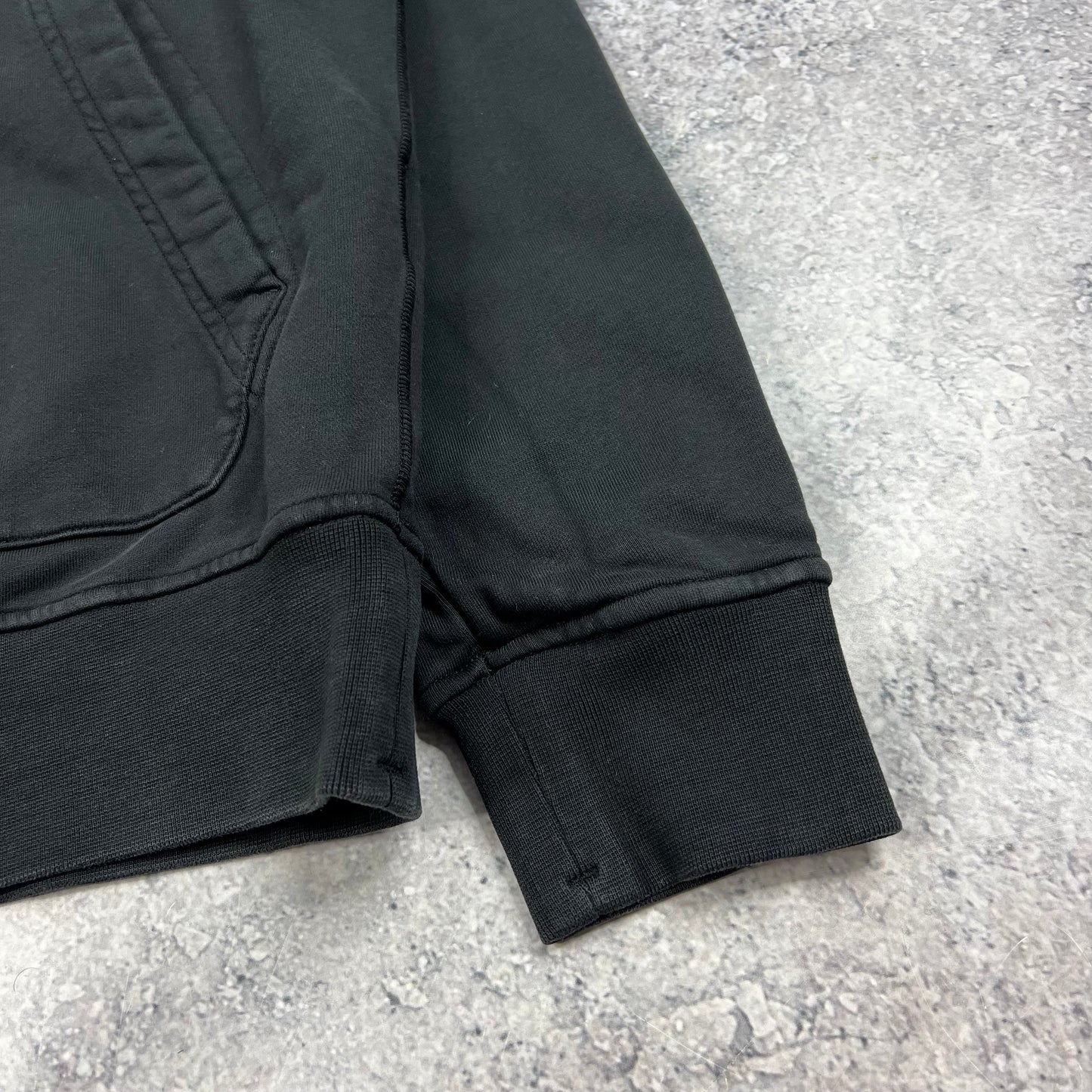 Stone Island Black Pullover Hoodie Large 22.5”