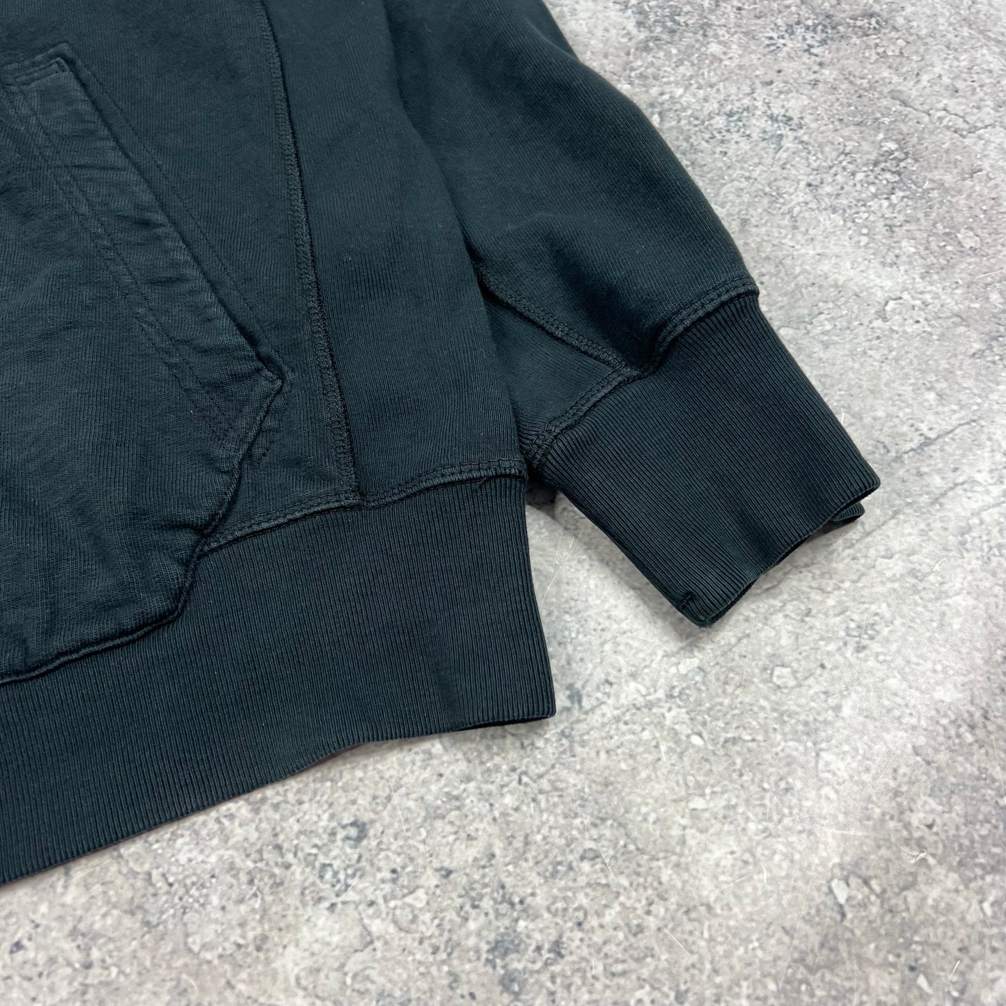 Stone Island Black Full Zip Hoodie XXL 24.5”