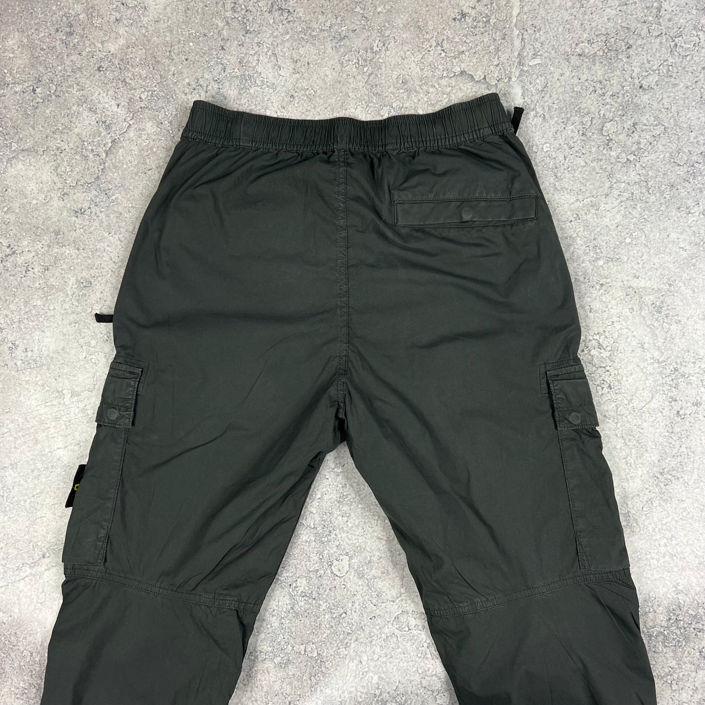 Stone Island Grey Cuffed Cargo Trousers W28”