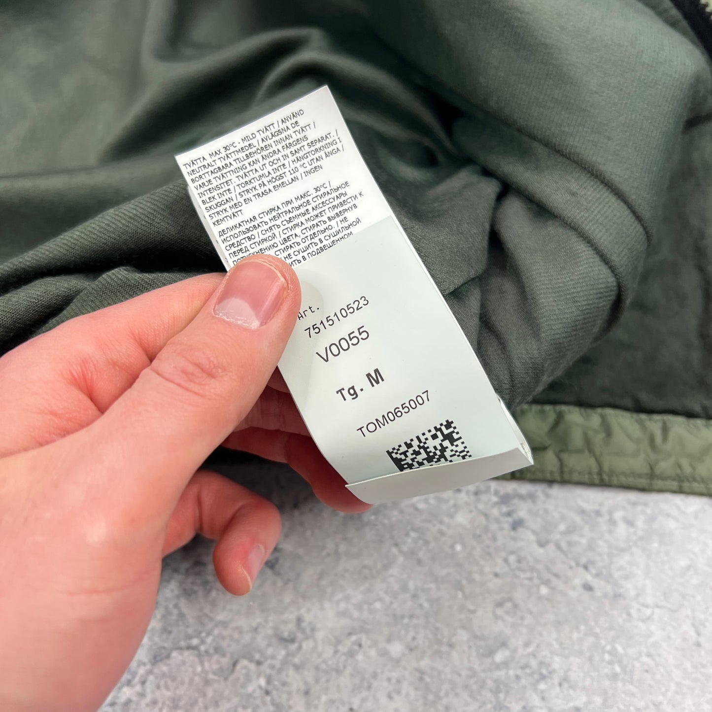 Stone Island Khaki Crinkle Reps Overshirt Medium 22”