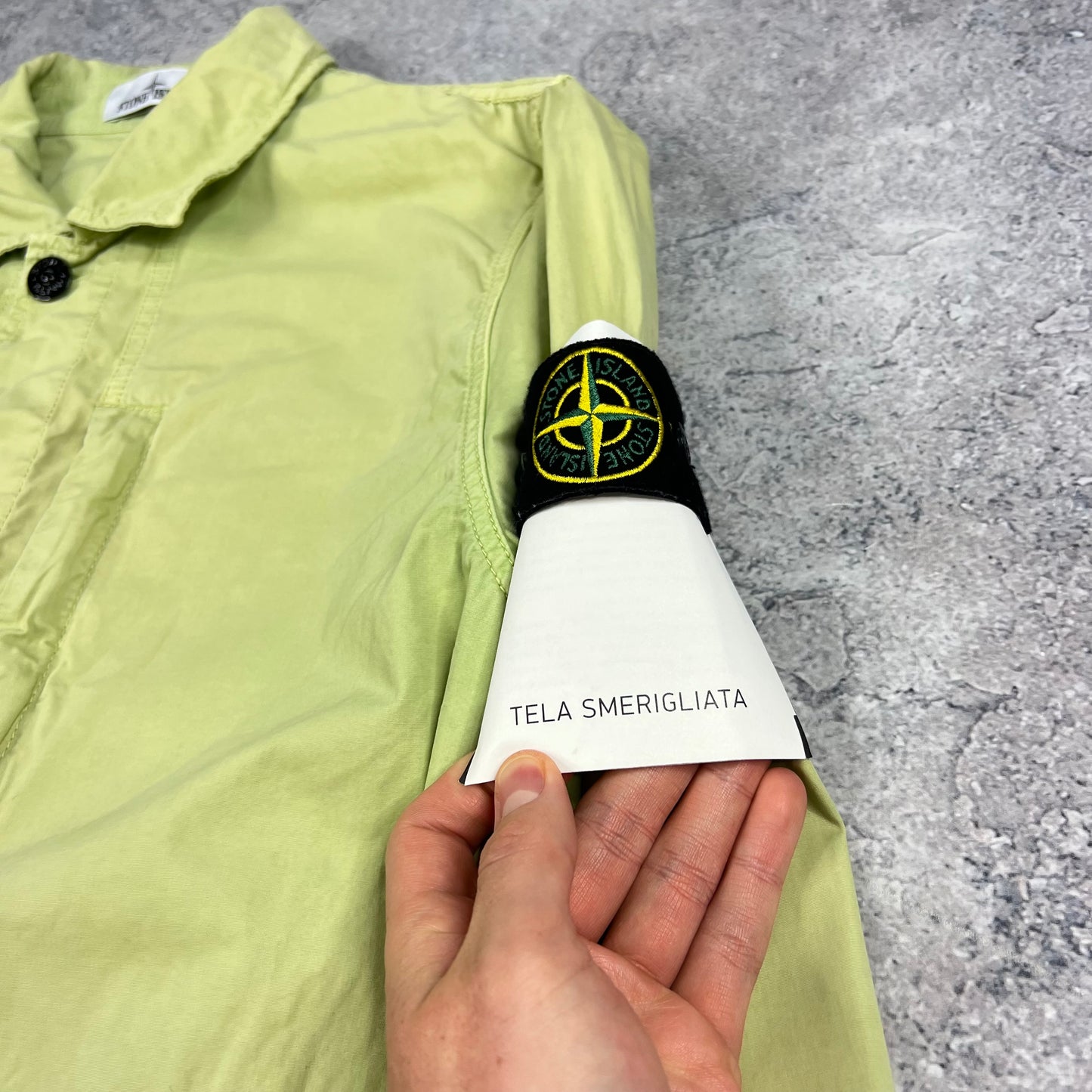 Stone Island Green Tela Smerigliata Jacket Large 22.5”