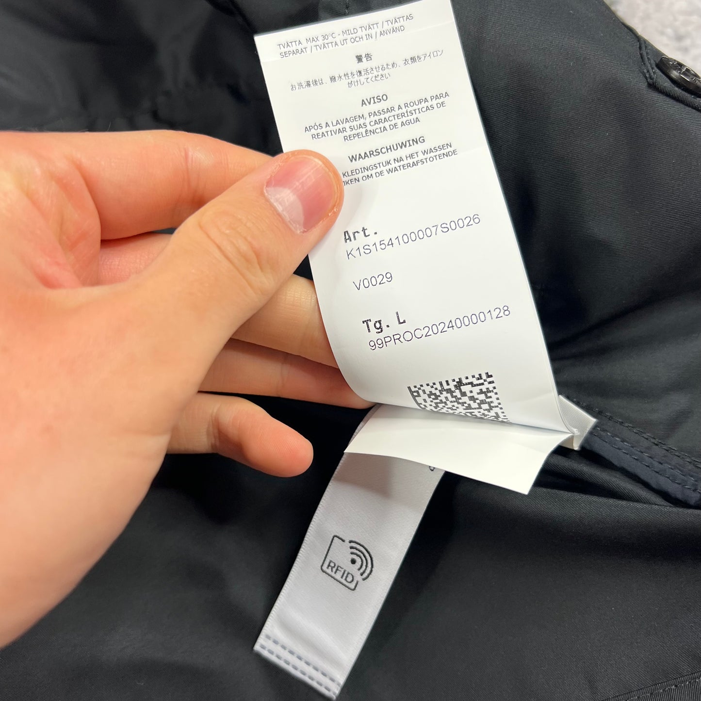Stone Island Black Micro Twill Field Jacket Large 23” BNWT