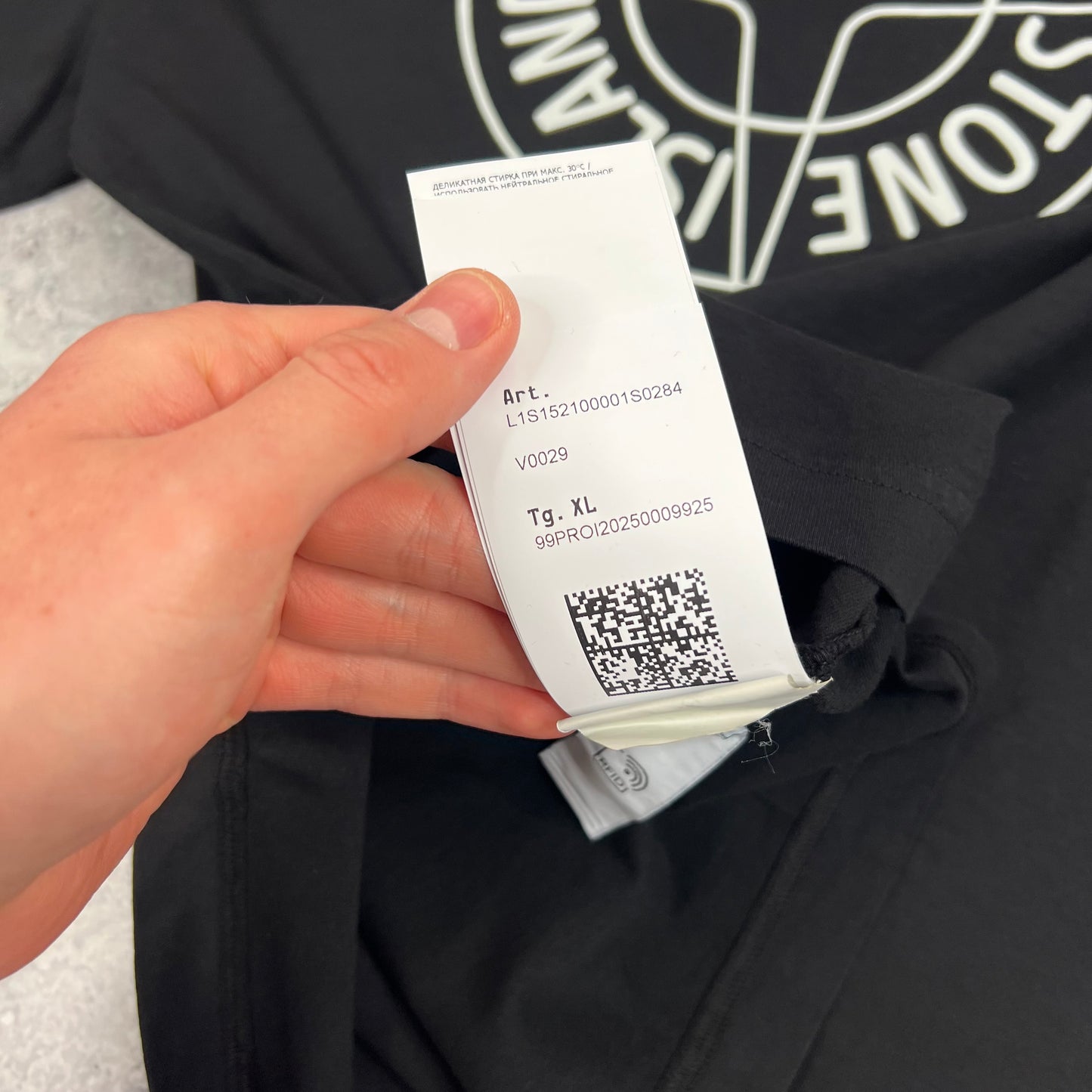 Stone Island Black Compass T-Shirt XL 25” BNWT