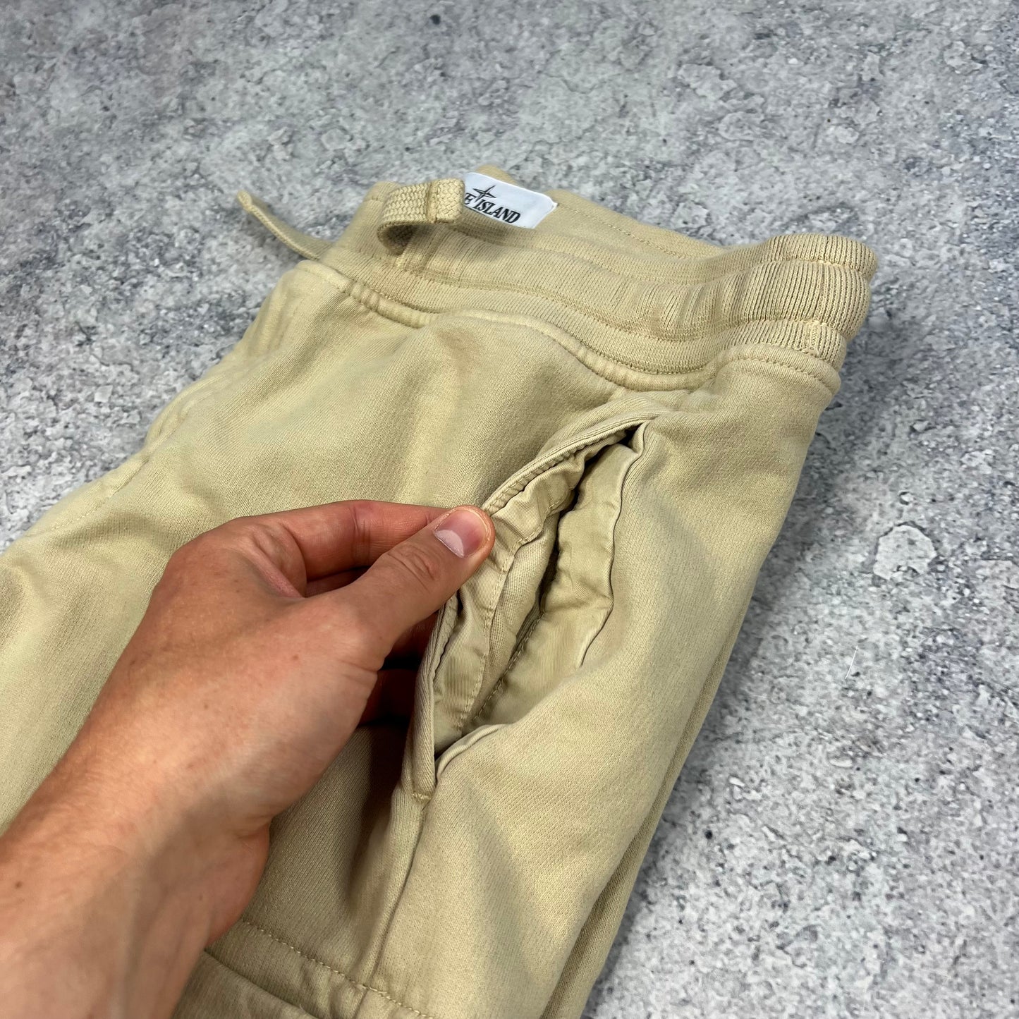 Stone Island Beige Joggers Small 28-30”