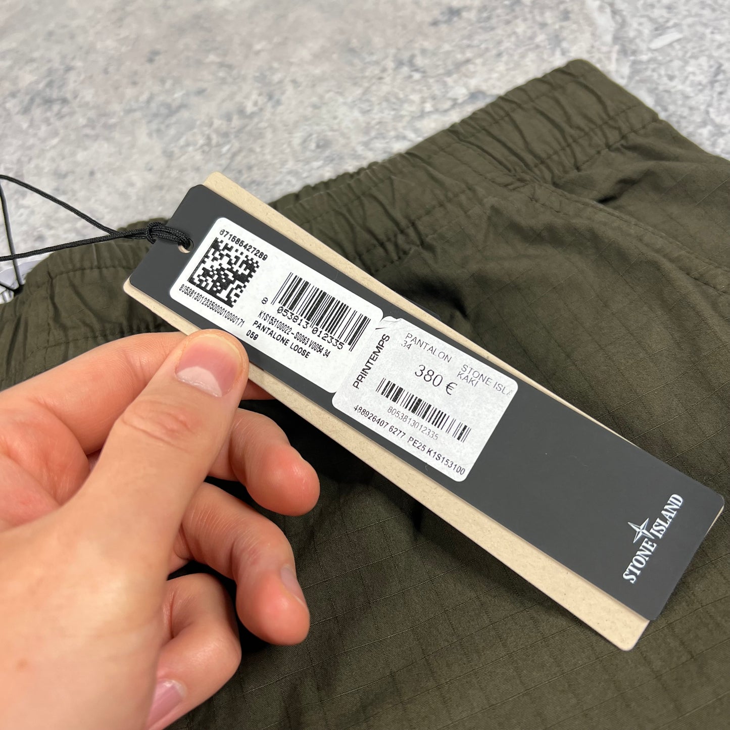 Stone Island Khaki Mil Spec Ripstop Cargo Trousers W34” BNWT