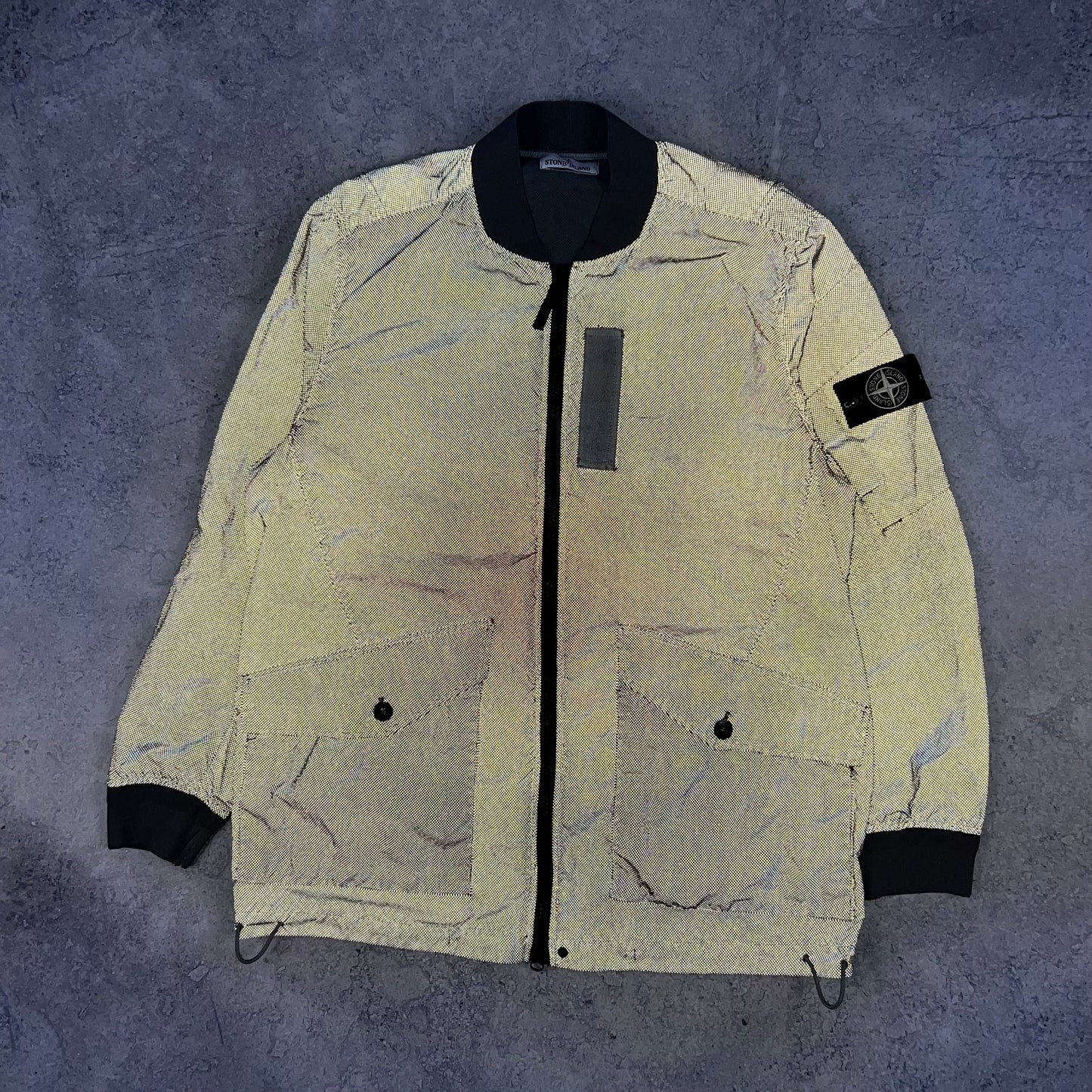 Stone Island Pixel Reflective Bomber Jacket XXL 25.25”
