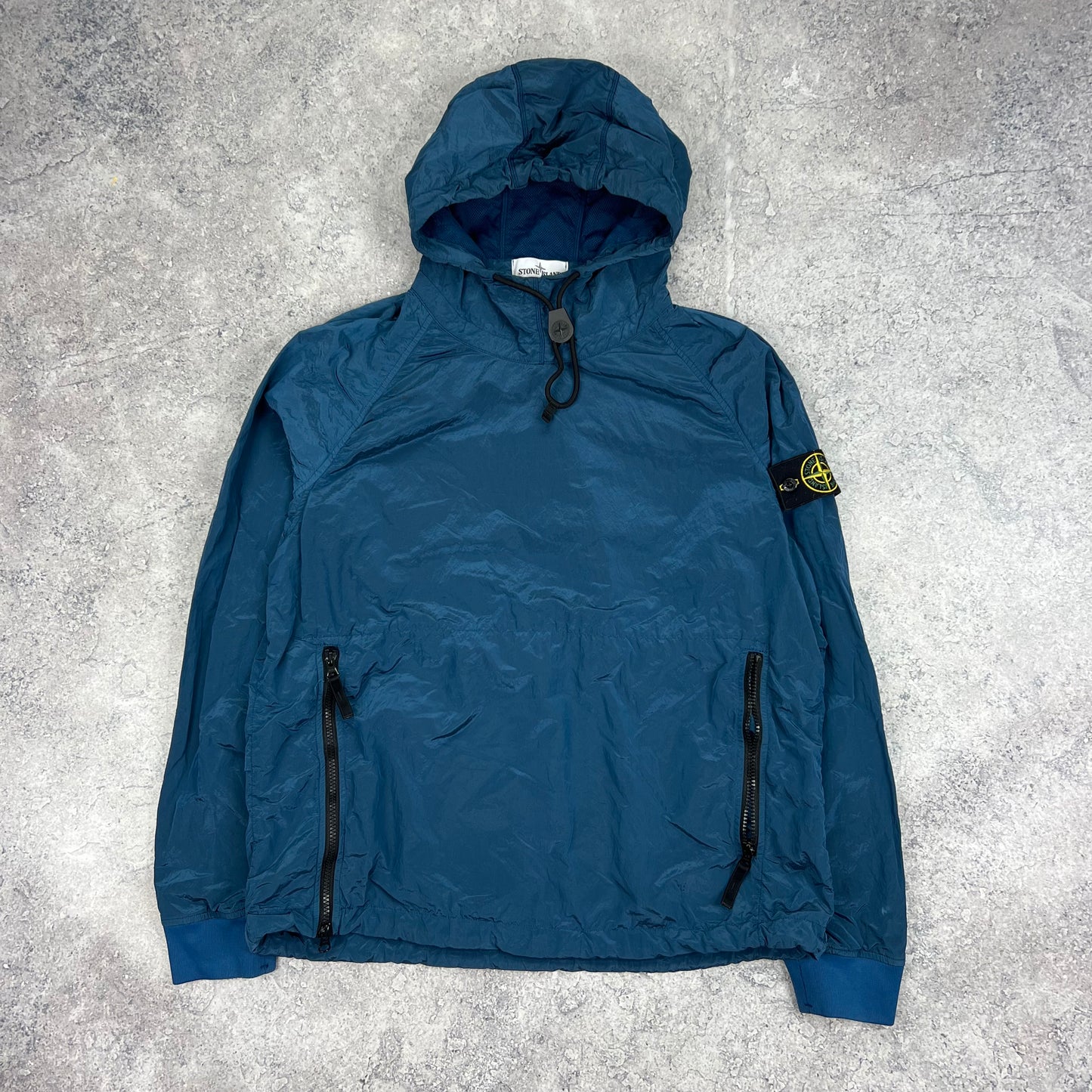 Stone Island Blue Nylon Metal Smock Large 23”