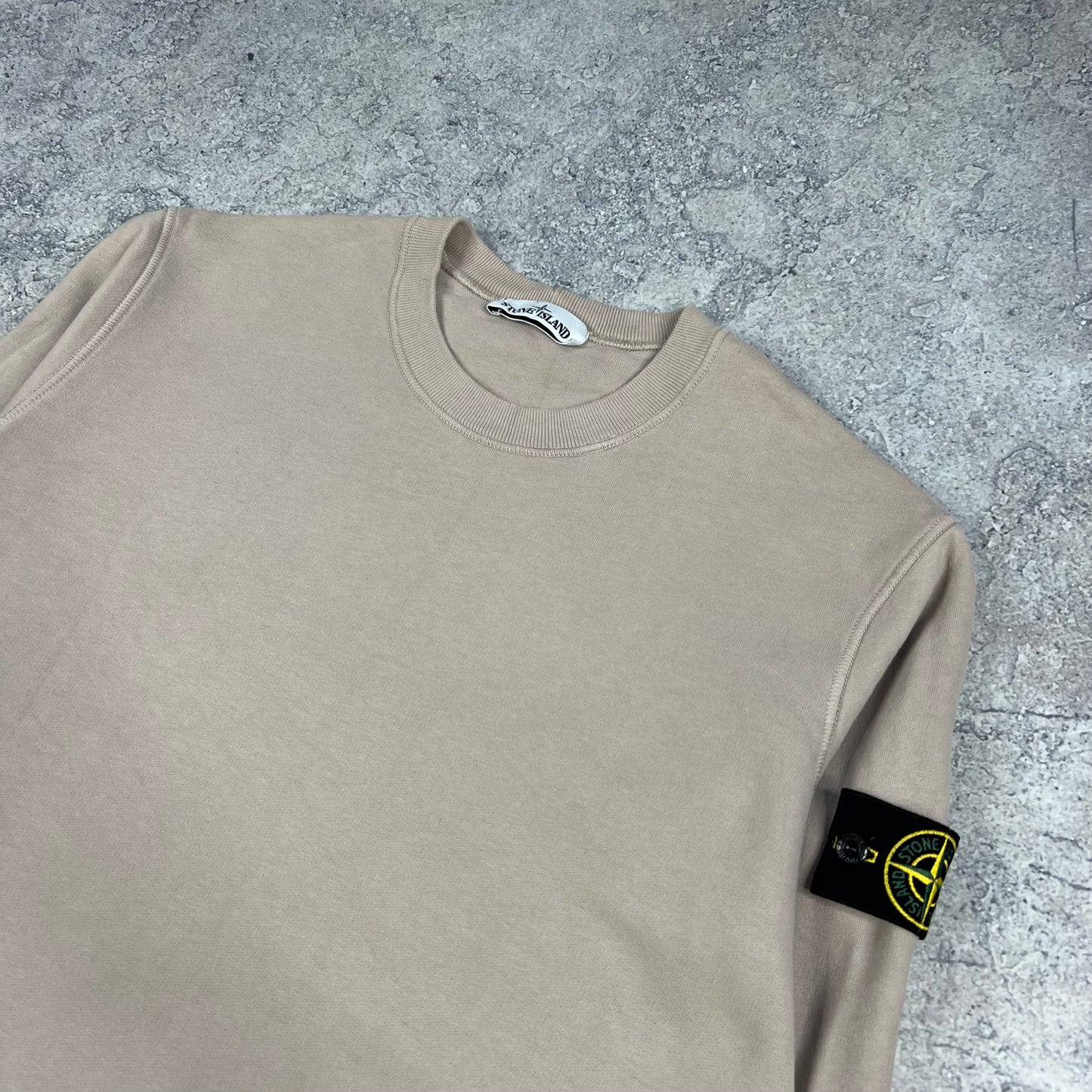 Stone Island Beige Sweatshirt Large 23.25”