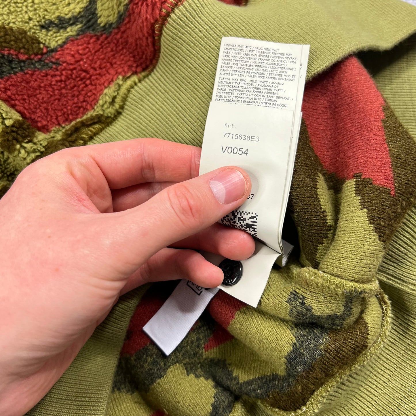 Stone Island Camo Fleece Sweatshirt XL 26” BNWT