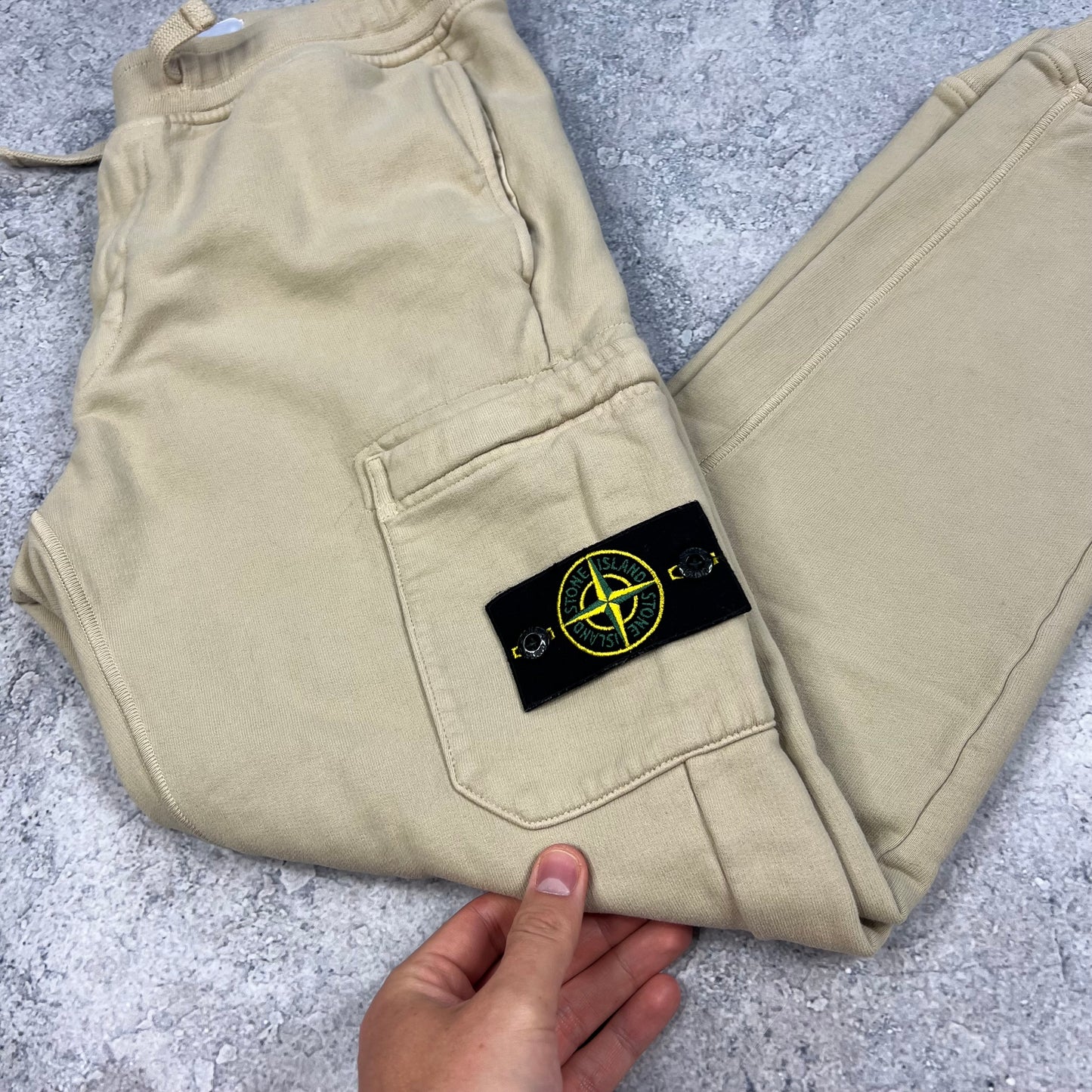 Stone Island Beige Joggers Small 28-30”