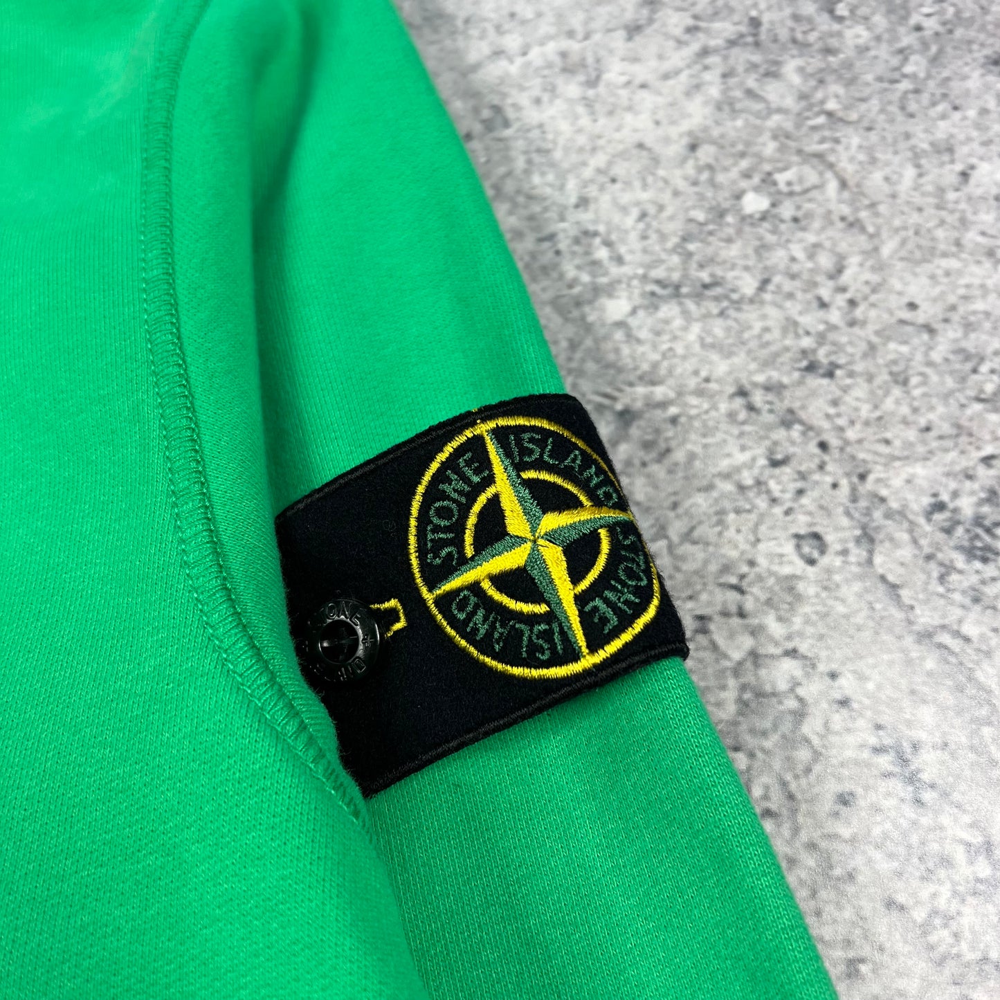 Stone Island Green Full Zip Hoodie Small 21”