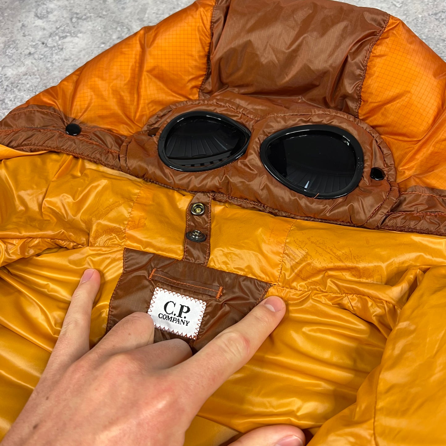 CP Company Orange DD Shell Down Gilet 48- Medium 21.5”