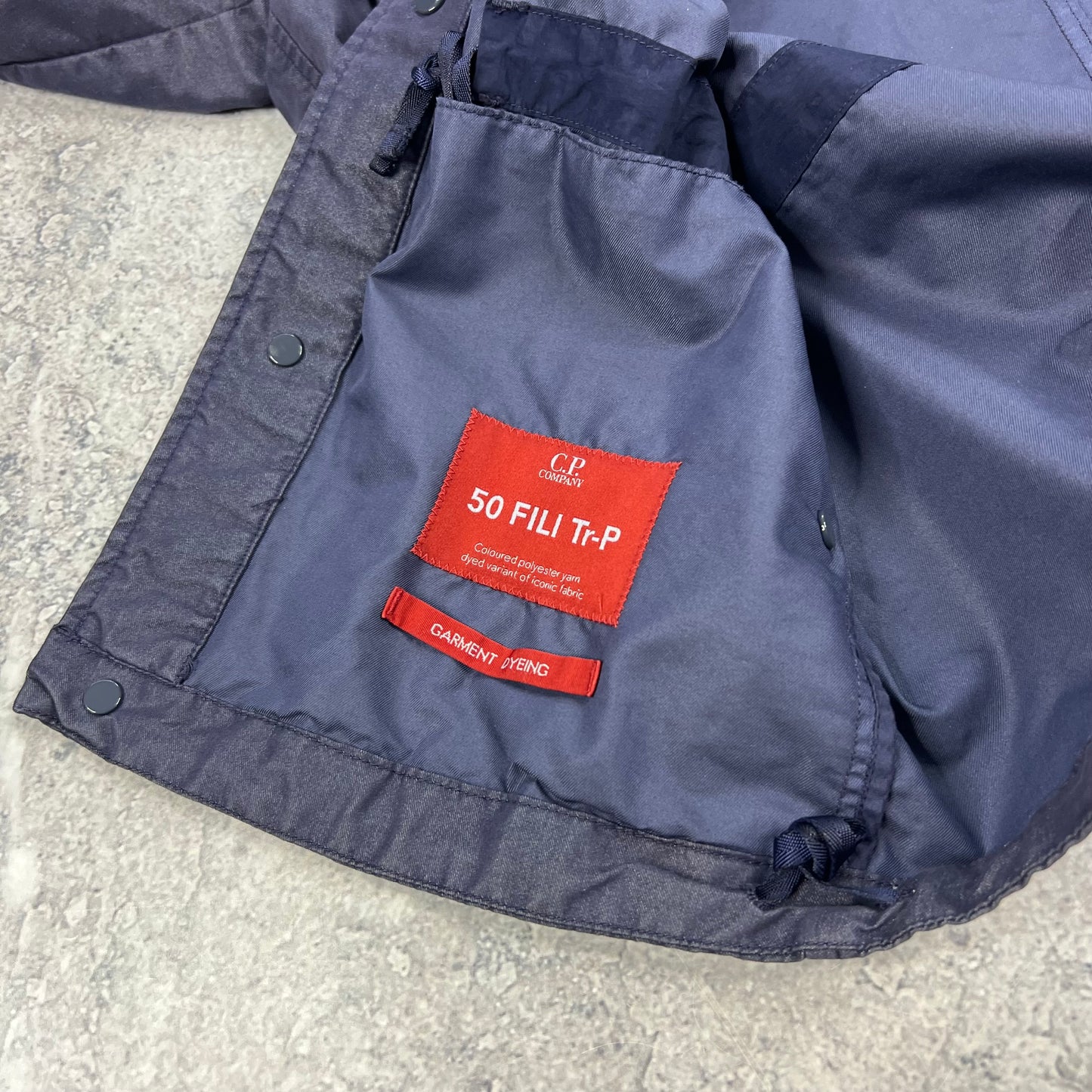 CP Company Navy 50 Fili Tr-P Lens Jacket Small 20.25” BNWT