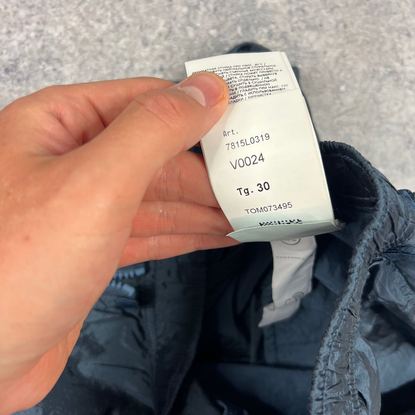 Stone Island Blue Nylon Metal Cargo Shorts W30”