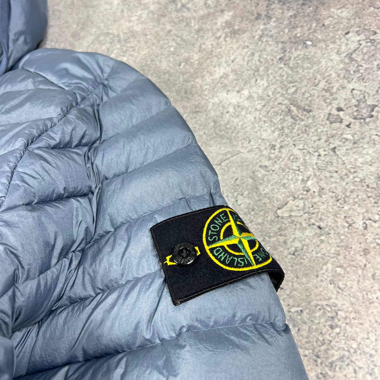 Stone Island Blue Loom Woven Down Jacket XXL 25.5”