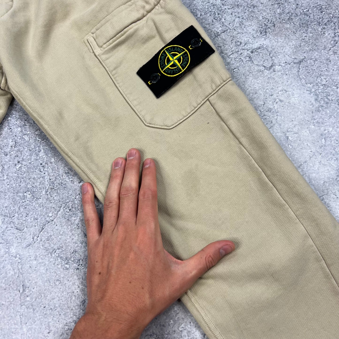 Stone Island Beige Joggers Small 28-30”