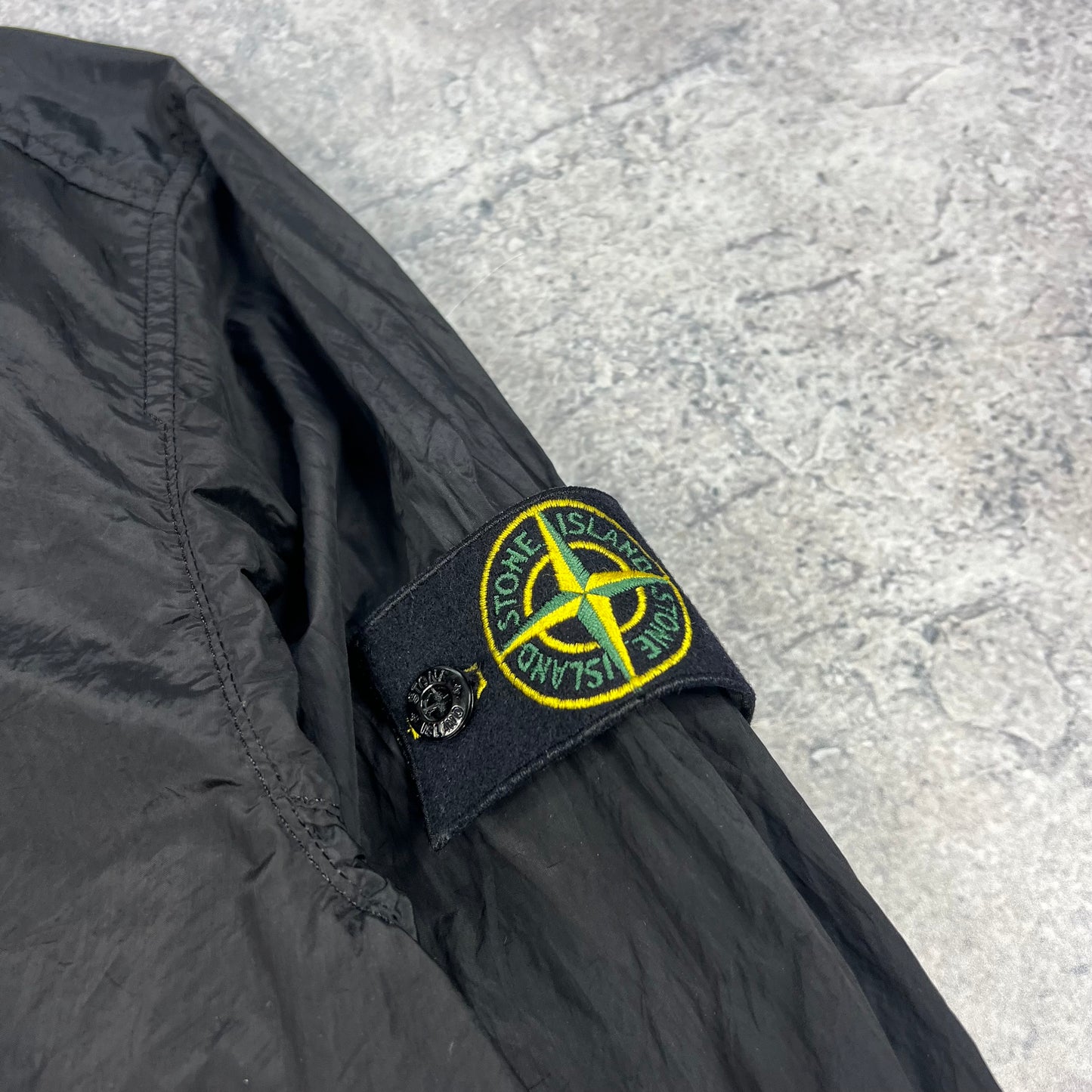 Stone Island Black Nylon Metal Watro Jacket Medium 21”