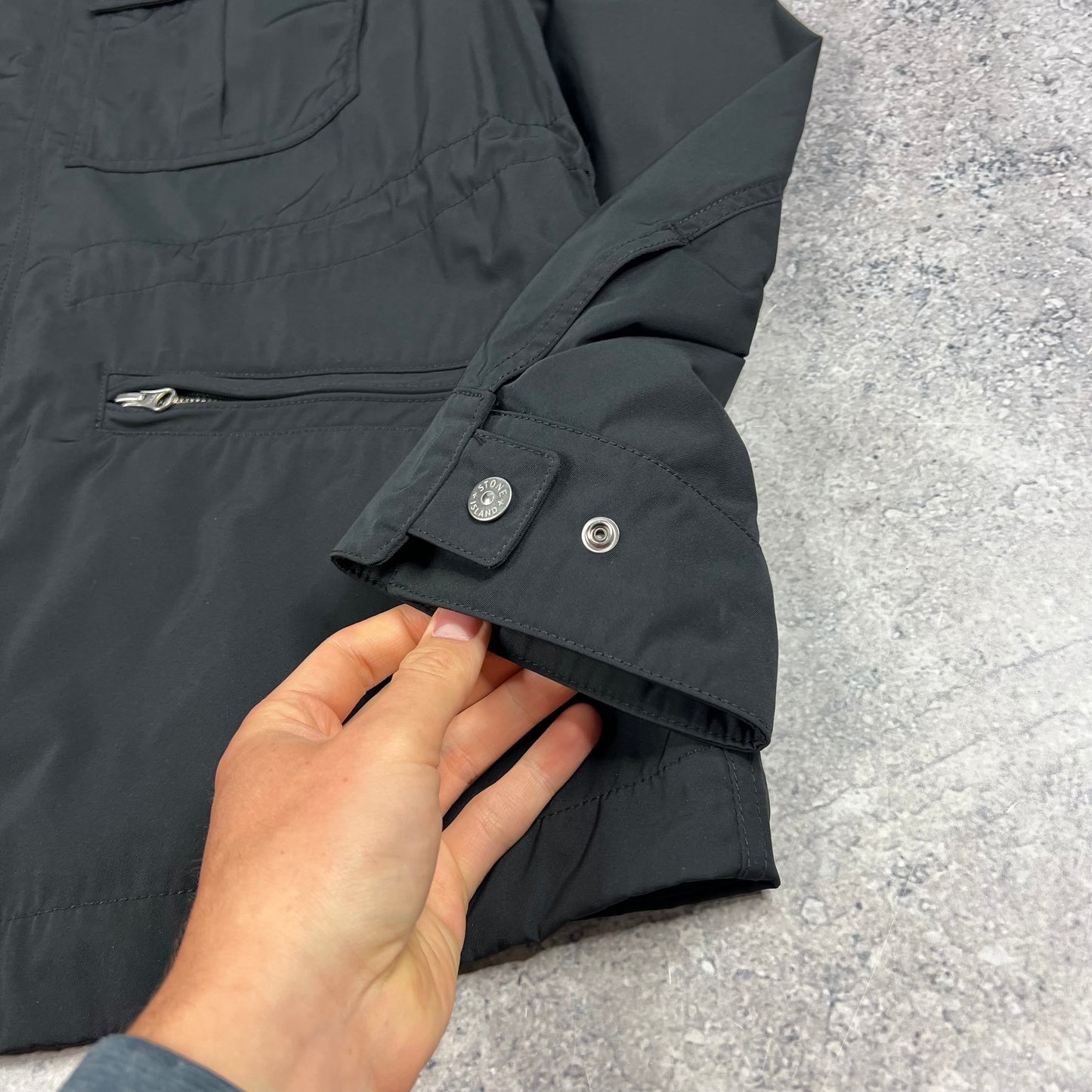 Stone Island Black Micro Twill Field Jacket Large 23” BNWT