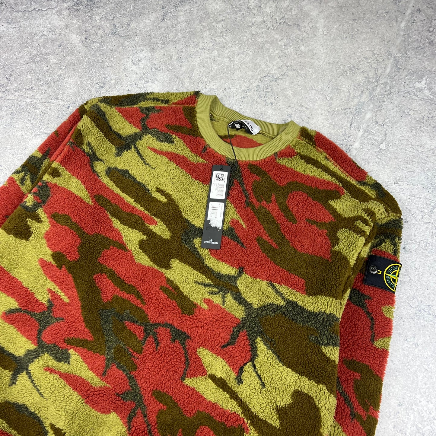 Stone Island Camo Fleece Sweatshirt XL 26” BNWT