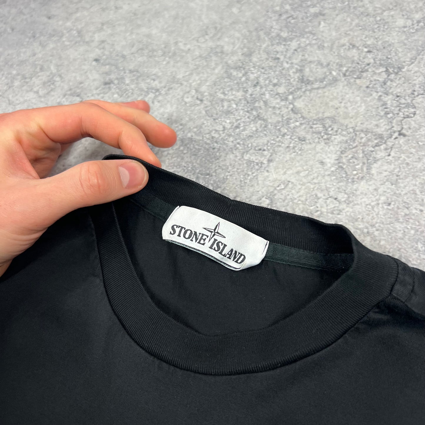 Stone Island Black L/S T-Shirt Medium 20.25”