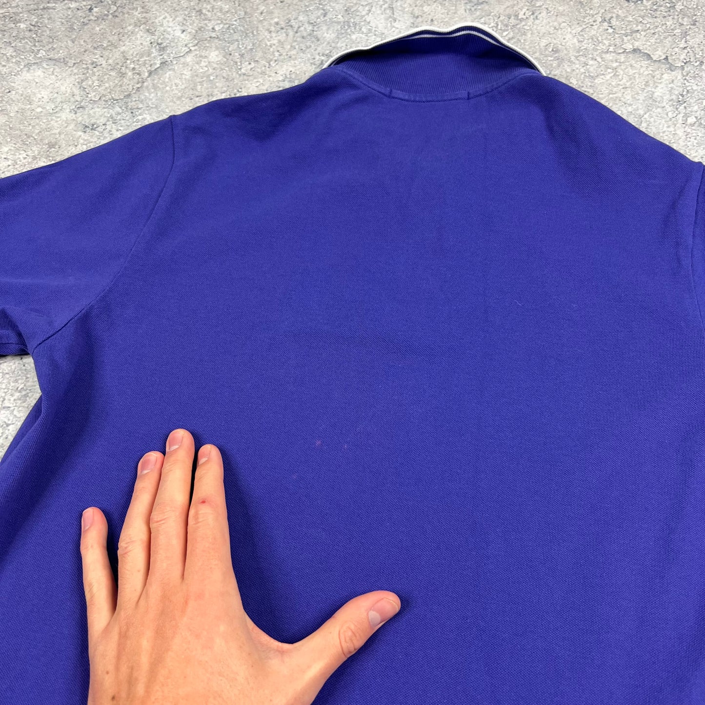 Stone Island Blue Polo Shirt Medium Slim Fit 19.75”