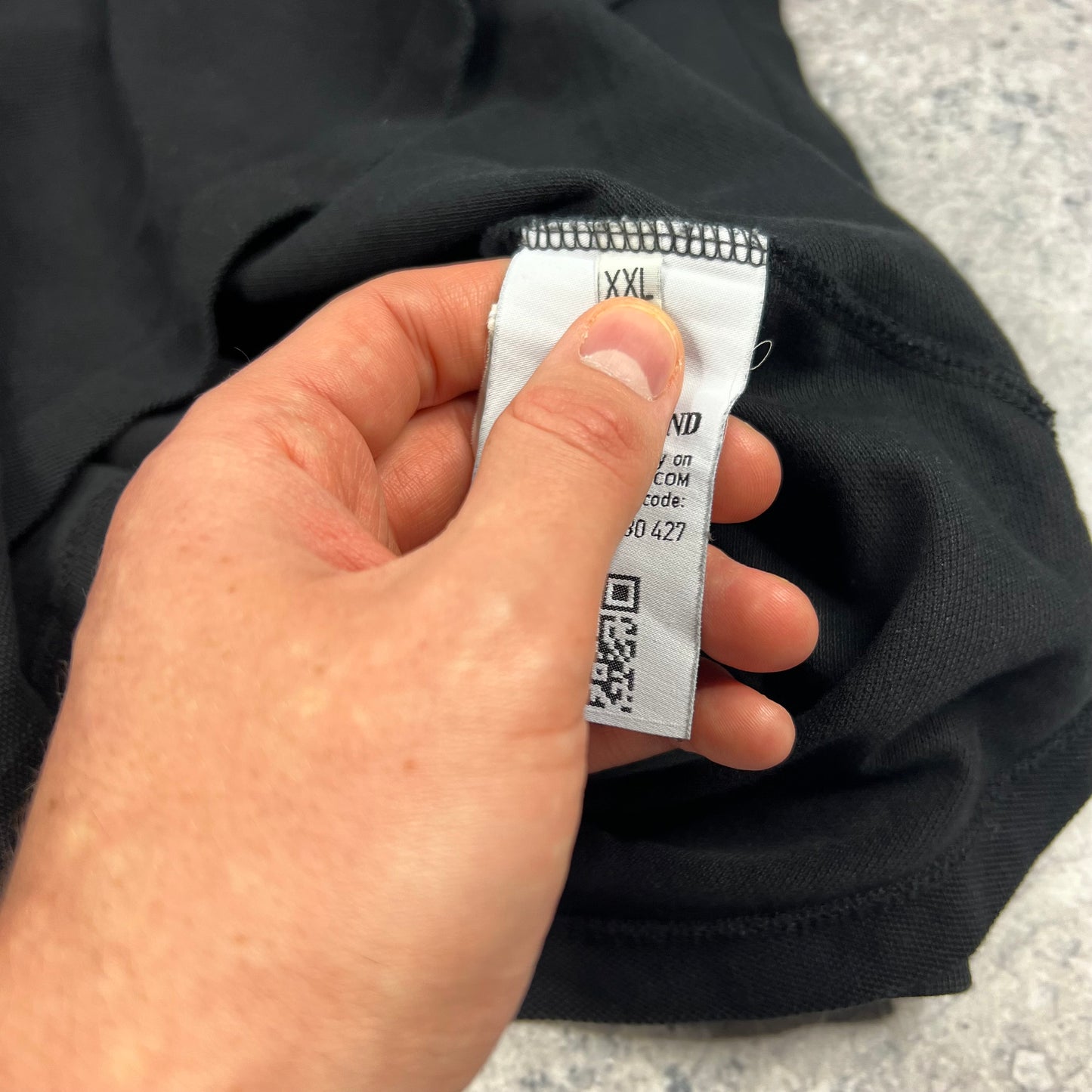 Stone Island Black L/S Polo XXL 24.5”