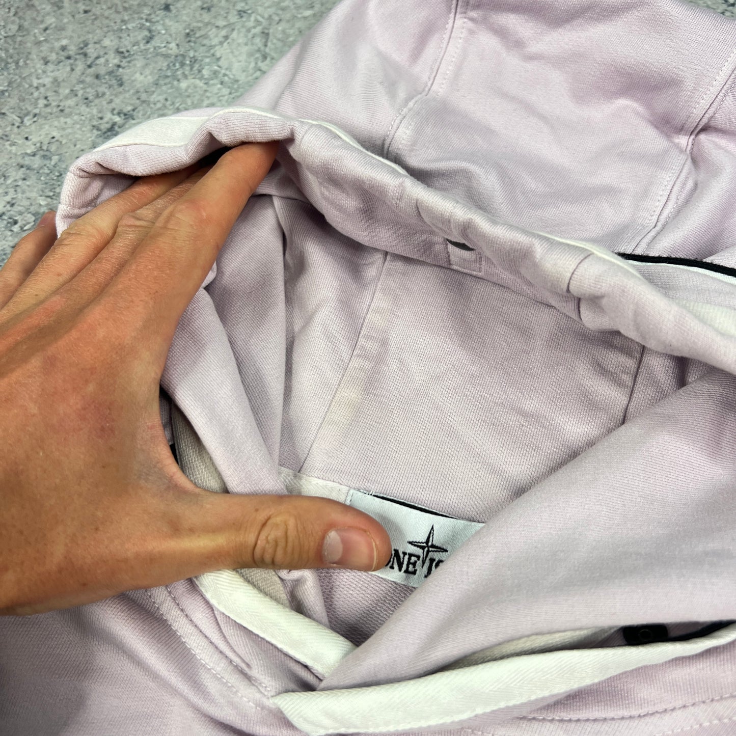 Stone Island Pink Pullover Hoodie XL 24.75”