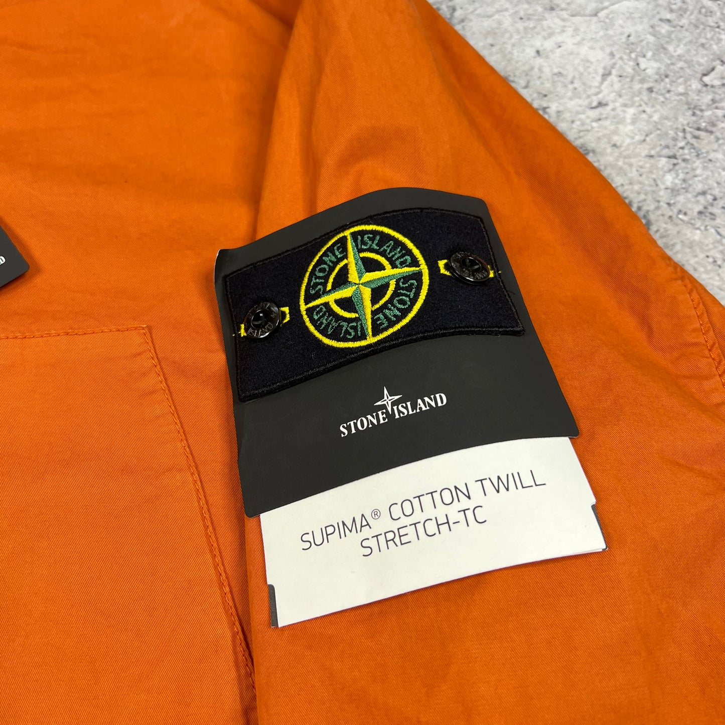 Stone Island Orange Supima Cotton Hooded Jacket BNWT