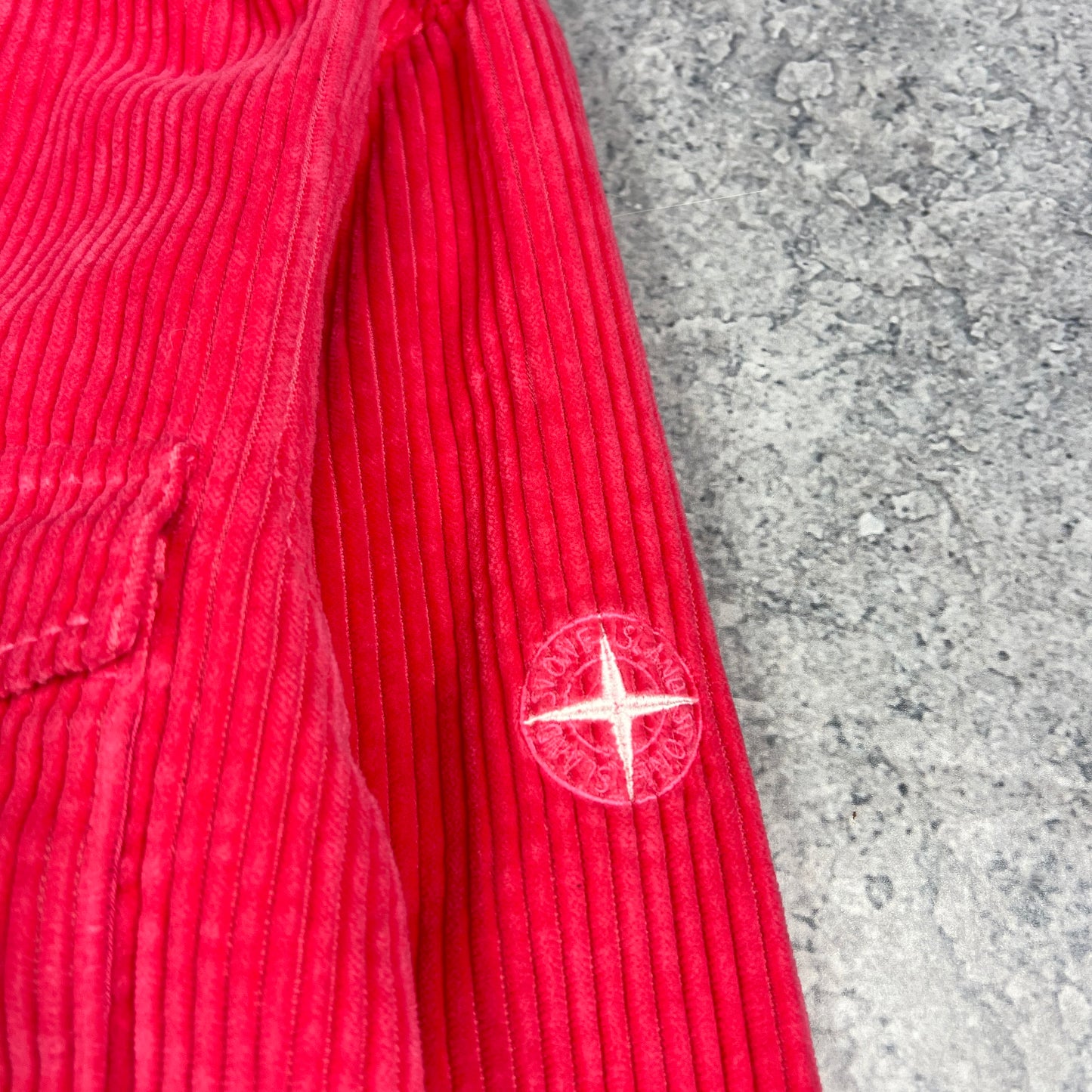Stone Island Pink Corduroy Overshirt Small 20”