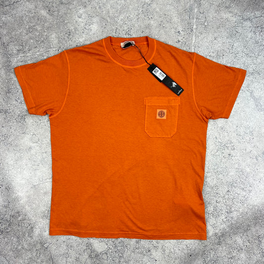 Stone Island Orange Patch T-Shirt XXL 24” BNWT