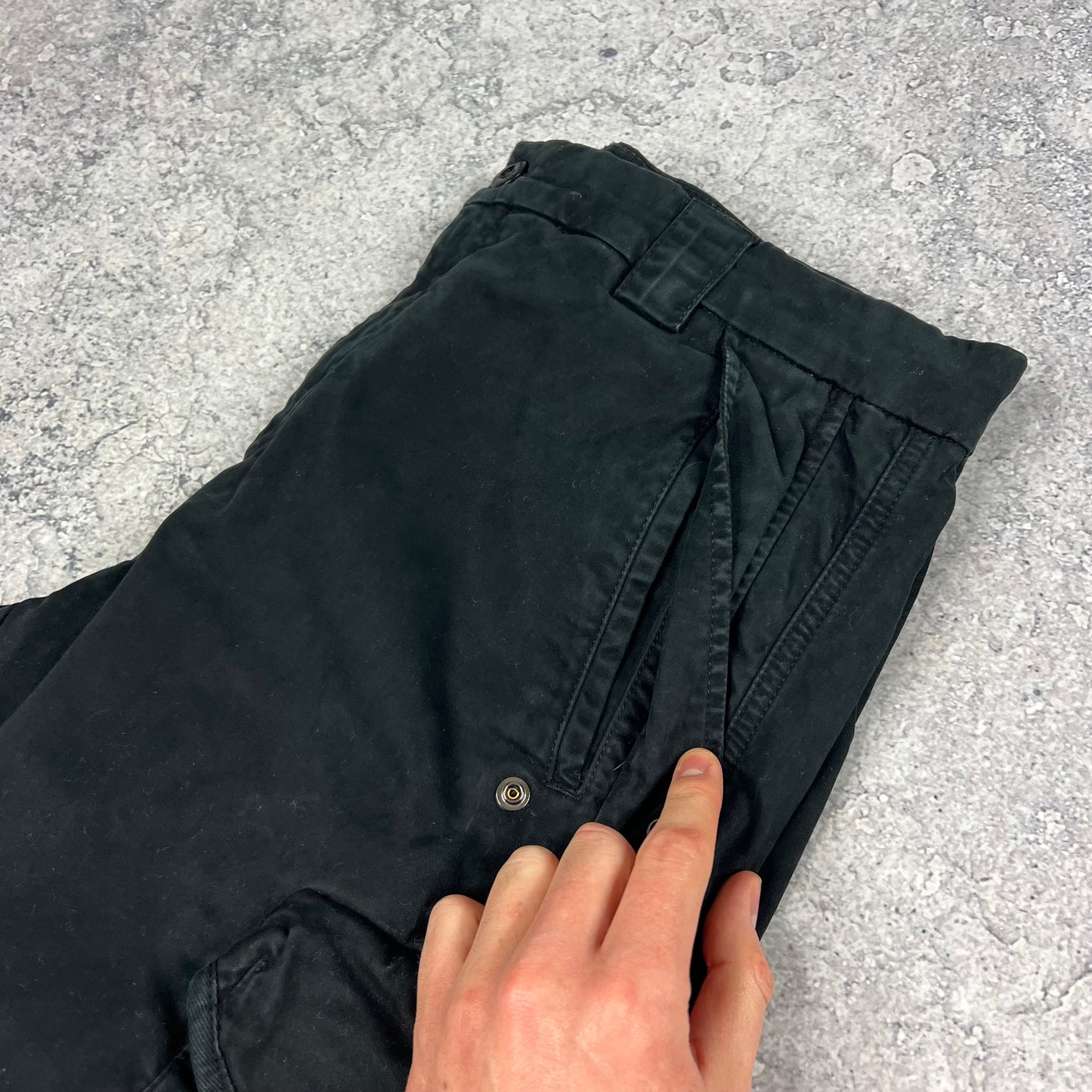 CP Company Black Lens Cargo Trousers Size 50- W34”