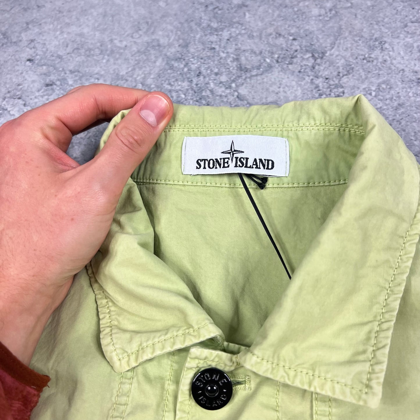 Stone Island Green Tela Smerigliata Jacket Large 22.5”