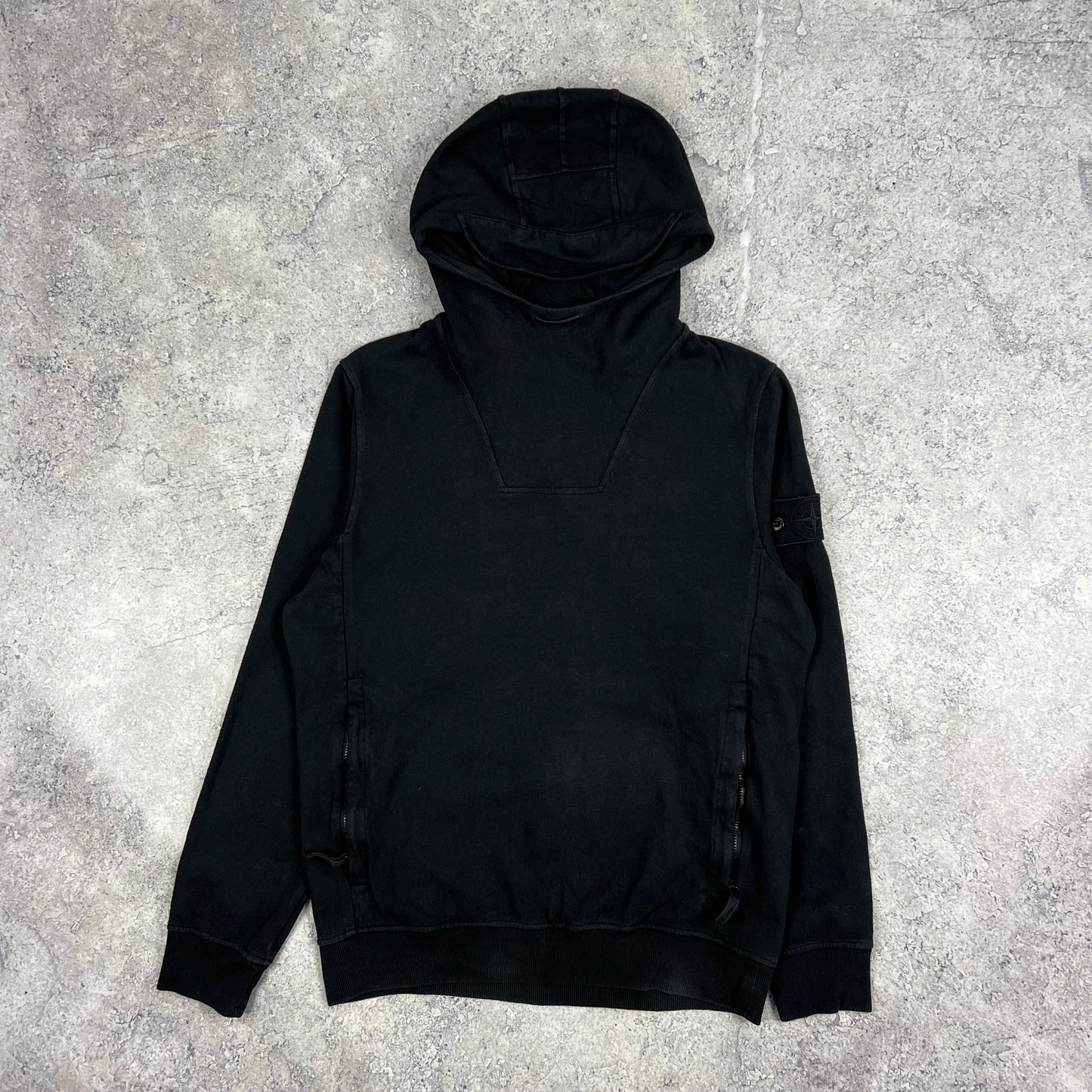 Stone Island Black Ghost Hoodie Small 21.5”
