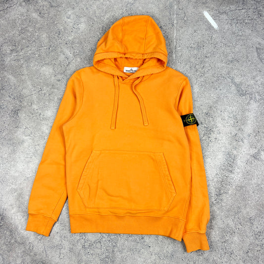 Stone Island Orange Hoodie Small 21”
