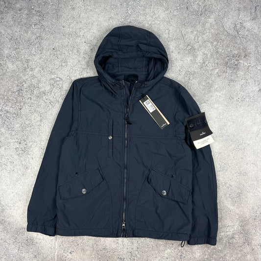 Stone Island Navy Ghost Nylon Smerigliato Jacket Small 20.75” BNWT