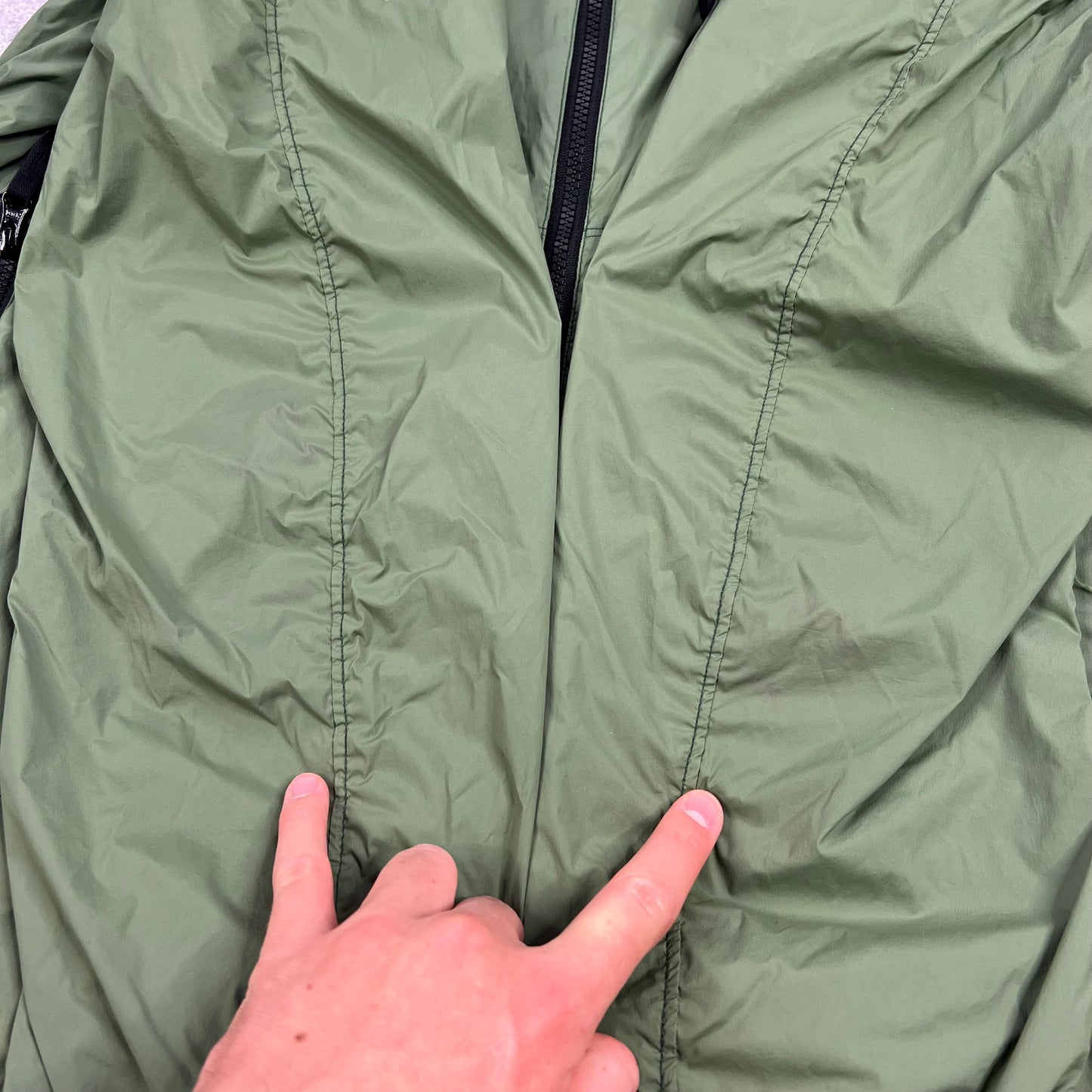 Stone Island Green Skin Touch Nylon Jacket XL 24.25”