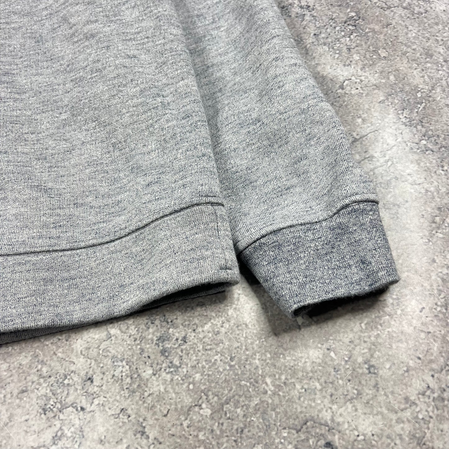 Stone Island Grey/Blue Stitch Logo Pullover Large 22.5”