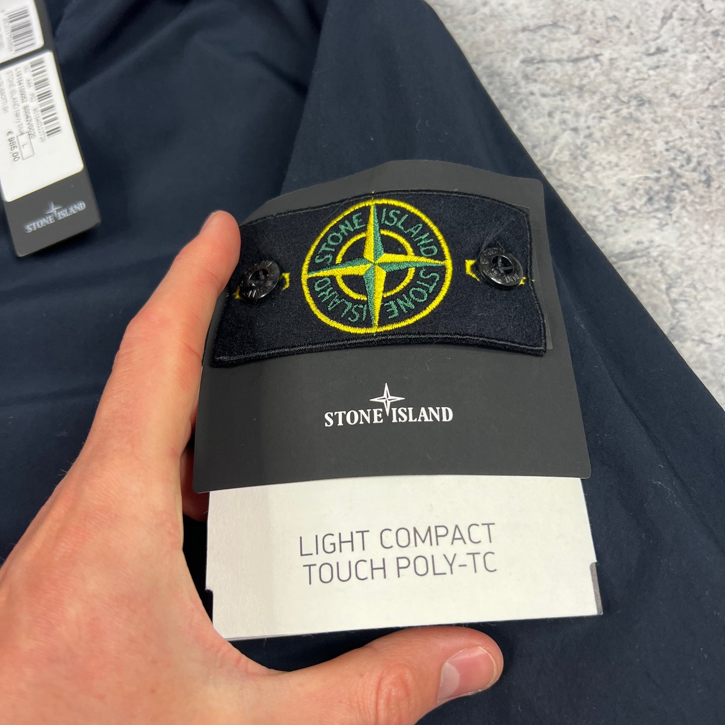 Stone Island Navy Light Compact Touch Poly Jacket Large 25.25” BNWT