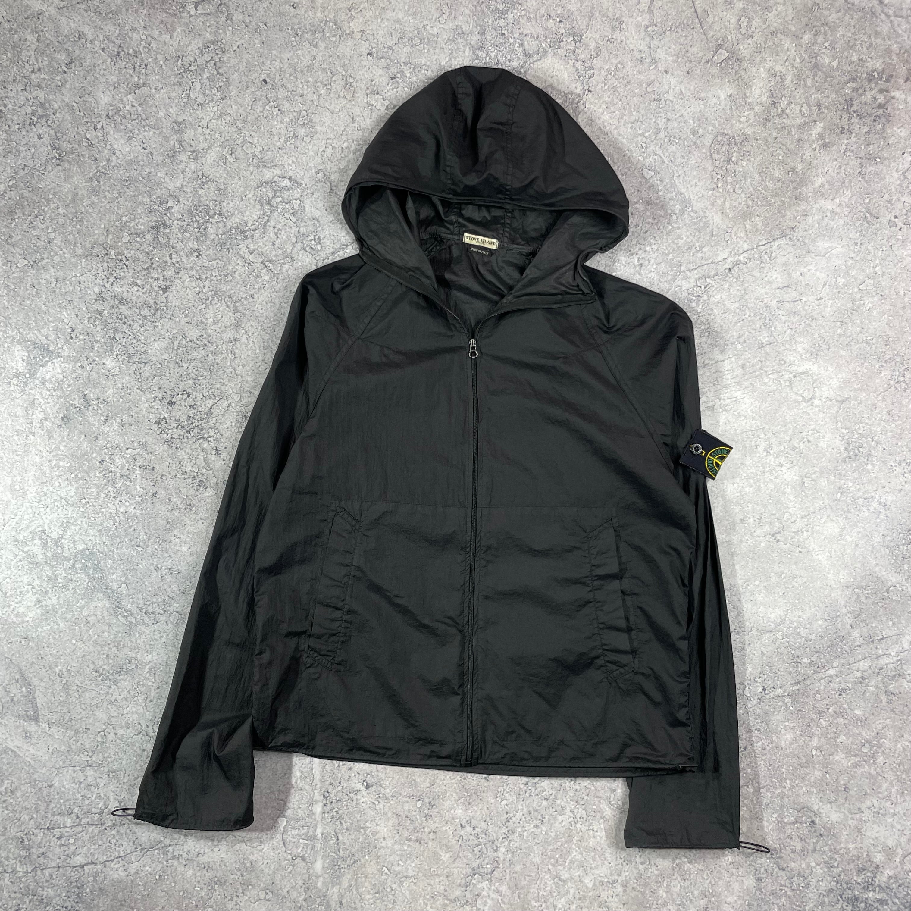 Stone island hot sale black parka