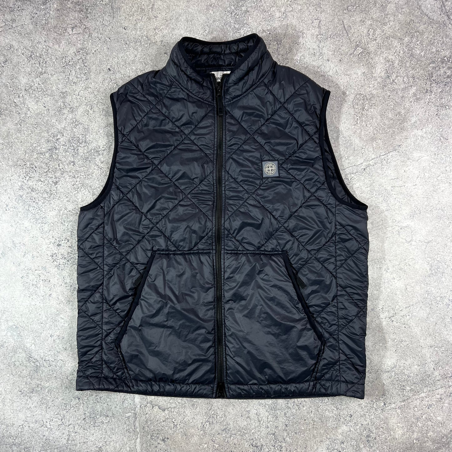 Stone Island Navy Micro Yarn Gilet 3XL 25”