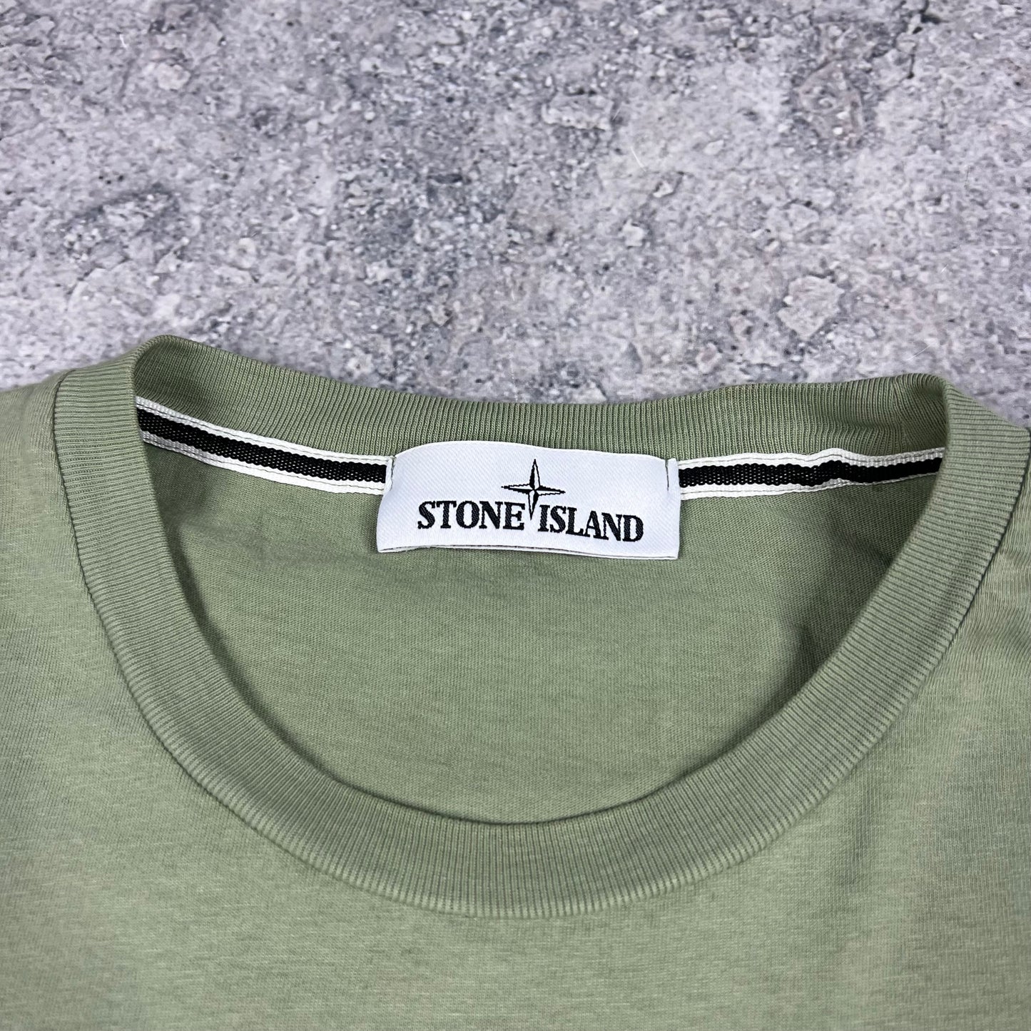 Stone Island Green Reflective T-Shirt Medium 20.5”